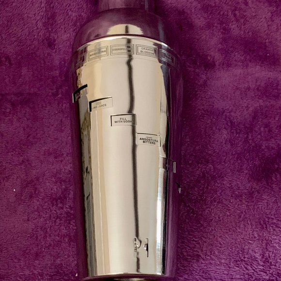 NWT - Kraftware Recipe Cocktail Shaker & 6 Piece Stainless Steel Bar Tool Set - Picture 2 of 10